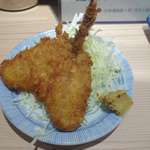 晩杯屋 - アジフライ110円は、表面カリッと、中の身がふわっとした食感で美味しく