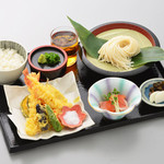 白石温麺茶屋 - 天婦羅セット