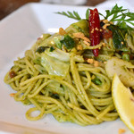 ルイジアナママ - 帆立貝柱と春の野菜のジェノヴァ風