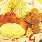 Yayoi Ken - 厚切りカルビ焼肉とチキン南蛮。