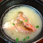 民宿いけだ - アコウのお味噌汁(*´∀｀*)  いい出汁が出てますよ！