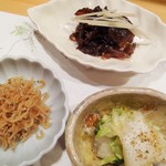 新ばし 星野 - （2016.4)（（お食事）松阪牛の時雨煮、ちりめん山椒、香の物