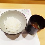 新ばし 星野 - （2016.4)（ご飯と赤だし汁