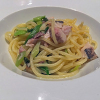 エノテカノリーオ - 真鯵と九条ねぎ、旬野菜のオイル仕立てスパゲッティー