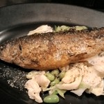 鮎のコンフィ、うま！