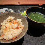 二条城ふる田 - 10】桜海老と蕗のご飯 留椀(2016.4月)　