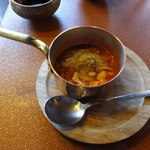ビーフクラブ ノエル - マスターの気まぐれステーキランチのスープ