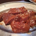 味噌味の「レバー」です