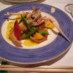 ラヴェンナ - イサキと手長海老のソテー　パッションソース