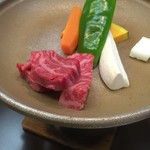 望湖楼 - 鳥取和牛の陶板焼き