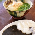 よしもと食堂 - とうふアーサそばとミニカレー