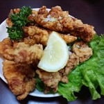竹林坊 - 鶏もも肉の唐揚げレモンソースＳ税別610円／28年5月