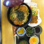 Resutoran Yamazakura - カツ丼＋鹿肉フライ