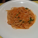 リストランテ ラ チャウ - 小海老とルッコラのトマトクリームスパゲッティ。これまでの海老系パスタの常識を覆すお味！（2010.09）