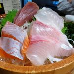 大魚 - 刺身４種盛（マグロ、カサゴ、カンパチ、？？？）