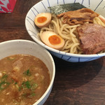 麺恋処 き楽 - つけ麺+味玉 中盛300g ¥740+100