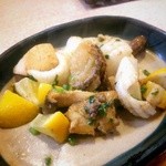 ゆたか - ホタテとイカのにんにくレモン炒め