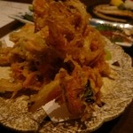 和食居酒屋 旬門 - しらすとえびのかきあげ