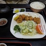 生蕎麦 日高 - カキフライ定食