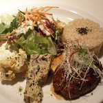 マザーエスタ - 日替わりランチ　手こねハンバーグの照り焼きソース