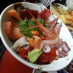 竈煙 心月 - 旬海の海鮮丼1490円／平成28年5月