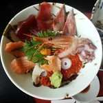 竈煙 心月 - 旬海の海鮮丼1490円／平成28年5月