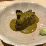 すし宮川  - 蒸鮑　肝ソース