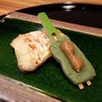 美酒美食 平田 - 鯛の若さ焼き  よもぎ麩の田楽