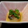 あせび野 - 料理写真:黒アワビとアスパラ、下にごま豆腐。