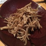 焼鳥 修 - 鶏とごぼうのキンピラ　2016.05再訪