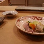 鮨 かんび - イサキの炙りとオコゼ