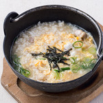 Various rice porridges (chicken, changja, plum, mentaiko)