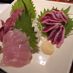 やき鳥　自遊人 - 鶏刺し盛り合わせ