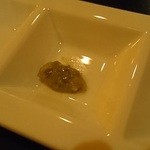 ワインと串揚げ こぱん - わさび菜をのっけるとさっぱりしてまたいいです。