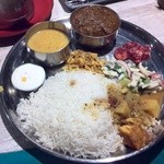 【A定食 マトンマサラ】1000円 ライス：バスマティライス+大盛り100円