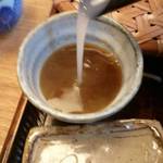 蕎麦料理 すみや - 蕎麦湯。