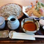 蕎麦料理 すみや - 天使の海老天せいろ。