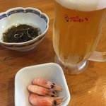 つぼ八 - 生ビール&お通し