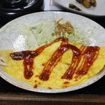 椅子のある立ち呑み つるつるいっぱい - 家庭風とんぺい焼き350円