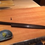 寿司 向月 - 鞘に収まった銘刀　こういう包丁で切った刺身は一段と違うらしい。まさに切れ味が違う？