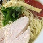 超純水採麺 天国屋 - 途中から柚子こしょうを溶き入れる