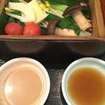 せいろ料理 葵茶屋 - 京野菜せいろ蒸しとつけダレ