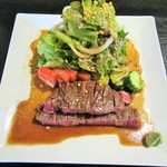 活魚料理　うおじま - 岡山産牛ヒレ網焼き。4200円