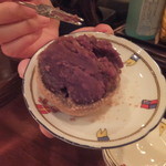 菊壽堂義信 - わらびもち断面（2016年5月）