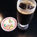 銀嶺 - アイスコーヒー（コースターが長崎っぽい）