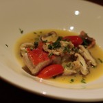 ポアジェ - お魚：　金目のスープ仕立て　レモングラス風味