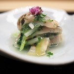 蛤と春野菜のお浸し