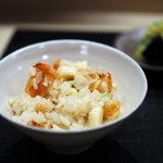 麻布十番 ふくだ - 桜海老と小柱の炊き込みご飯