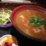 うどんとお酒 花鳥風月庵 - カレーうどんセット(800円)を頂きました。