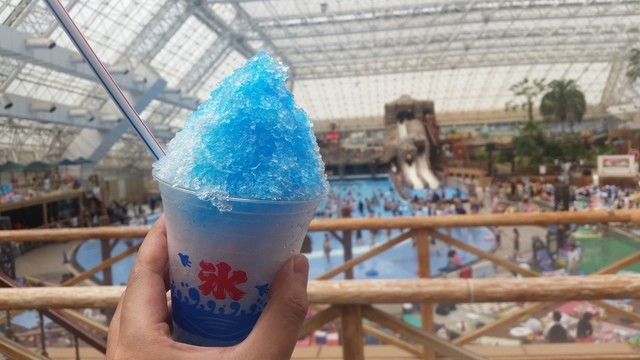 東京サマーランド 夏らしくプールで かき氷 ブルーハワイ コバルトビーチの波を眺めながら ちょっくら早い夏を満喫 By なまらうまい ハイビスカス 秋川 カフェ 喫茶 その他 食べログ